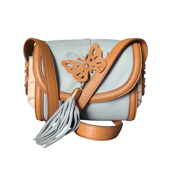 IRERI Handbags - IRERI Leather Butterfly Tassel Shoulder Bag